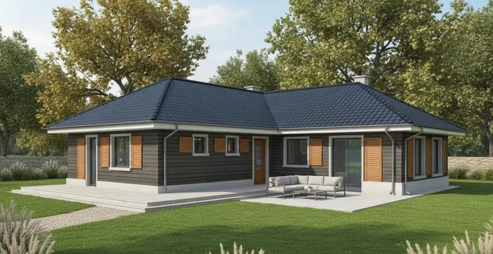 Проект Одноэтажный дом 15 на 19, 164 м2