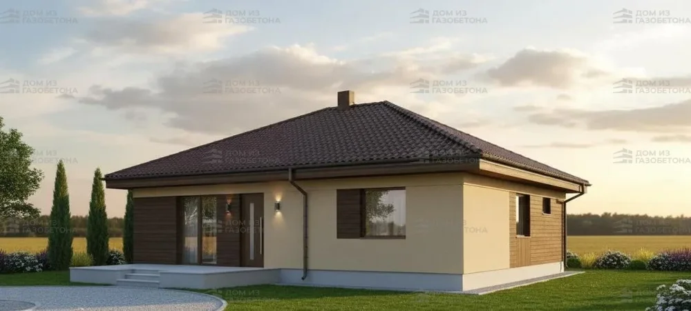 Проект Одноэтажный дом 10 на 12, 95 м2