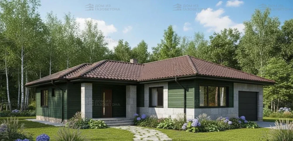 Проект Одноэтажный дом 16 на 10, 119 м2