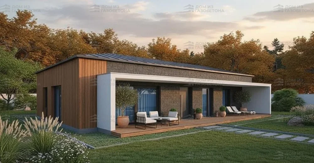 Проект Одноэтажный дом 16 на 12, 116 м2