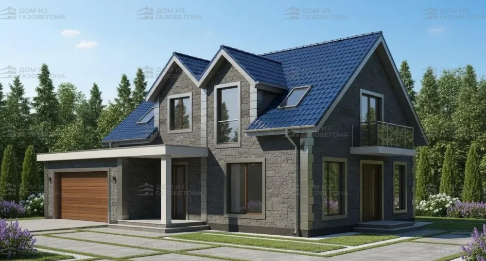 Проект Двухэтажный дом 14 на 8, 146 м2