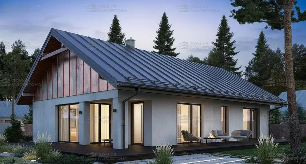 Проект Одноэтажный дом 14 на 12, 114 м2