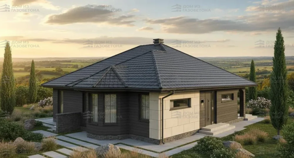 Проект Одноэтажный дом 14 на 15, 133 м2