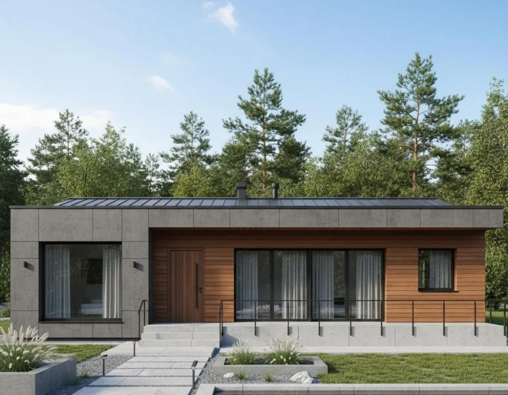 Проект Одноэтажный дом 11 на 13, 99 м2