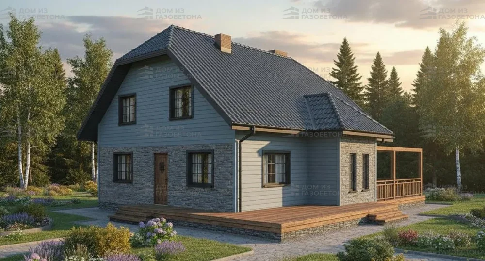 Проект Двухэтажный дом 11 на 11, 164 м2