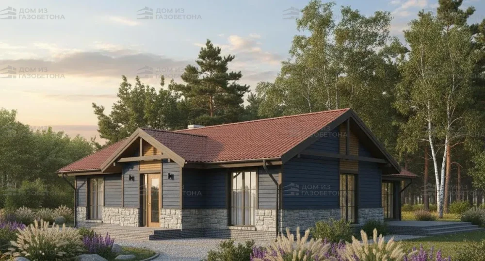 Проект Одноэтажный дом 13 на 16, 134 м2