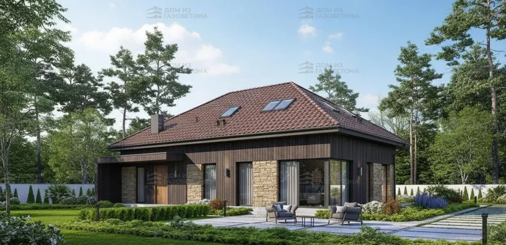 Проект Двухэтажный дом 14 на 10, 140 м2