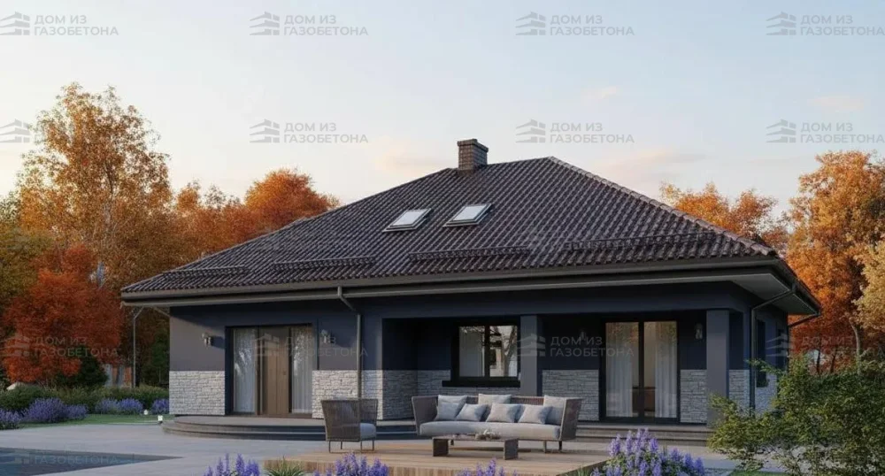 Проект Одноэтажный дом 19 на 16, 192 м2