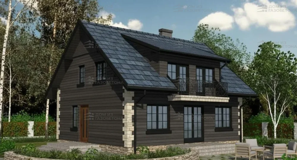 Проект Двухэтажный дом 12 на 9, 153 м2