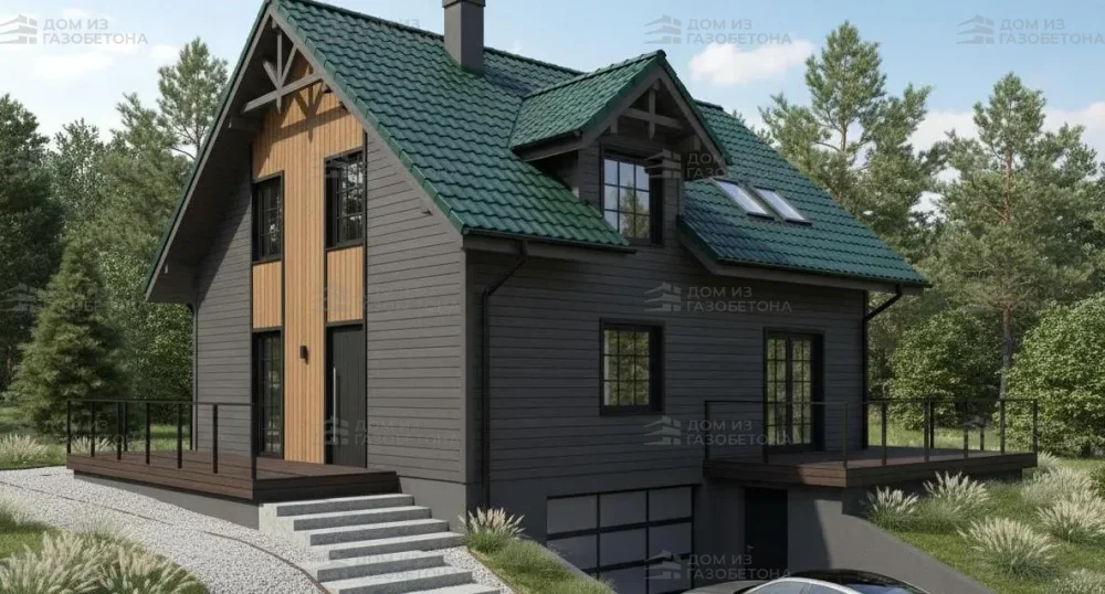 Проект Двухэтажный дом 10 на 10, 147 м2